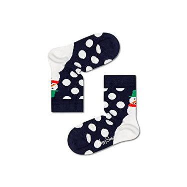 Happy Socks Unisex Kinder Jumbo Schneemann Socken, Navy, 7-9 Jahre im Sale